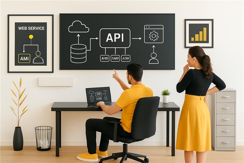 Ilustración de un sistema de API de datos en tiempo real