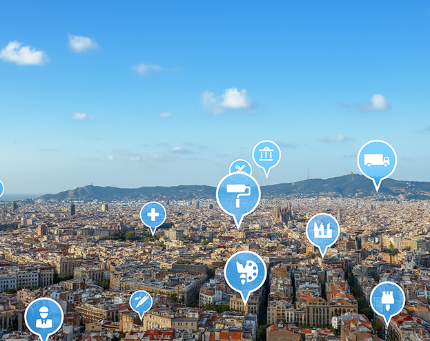 Ilustración de datos de empresas B2B