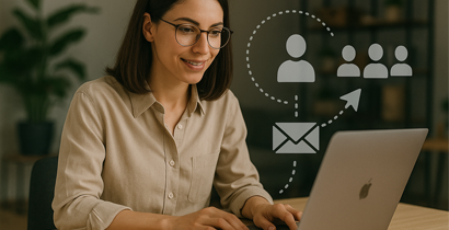 Personas trabajando con datos verificados